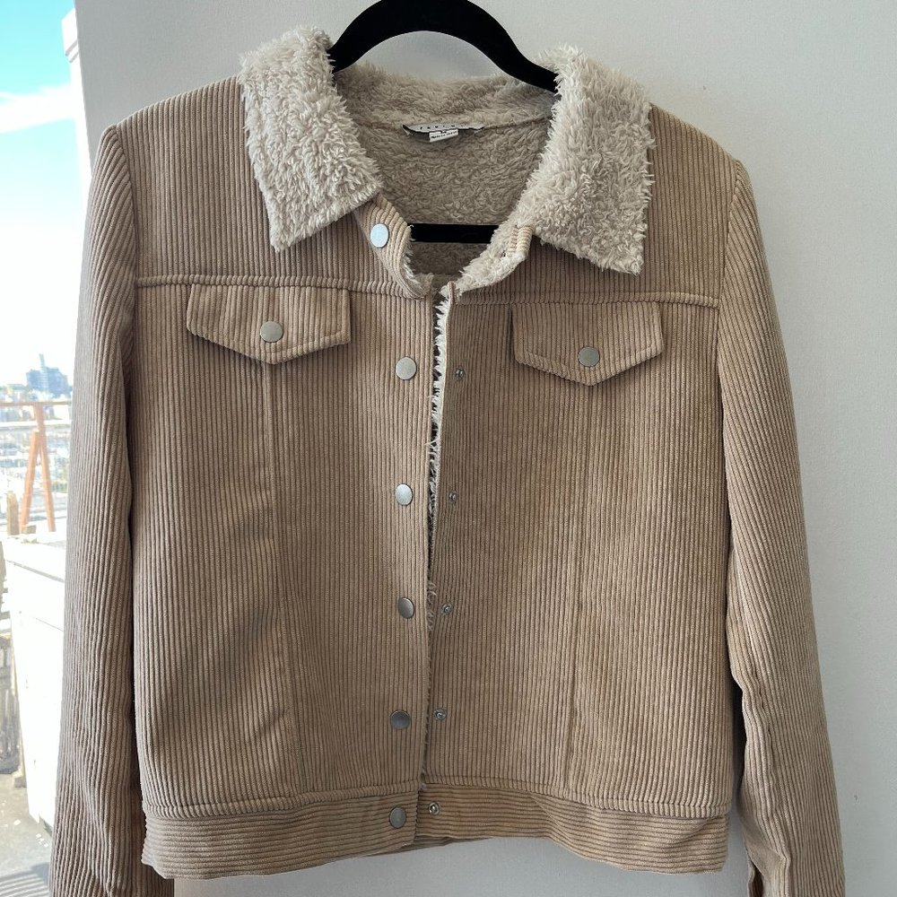 Sherpa-lined Corduroy Jacket
